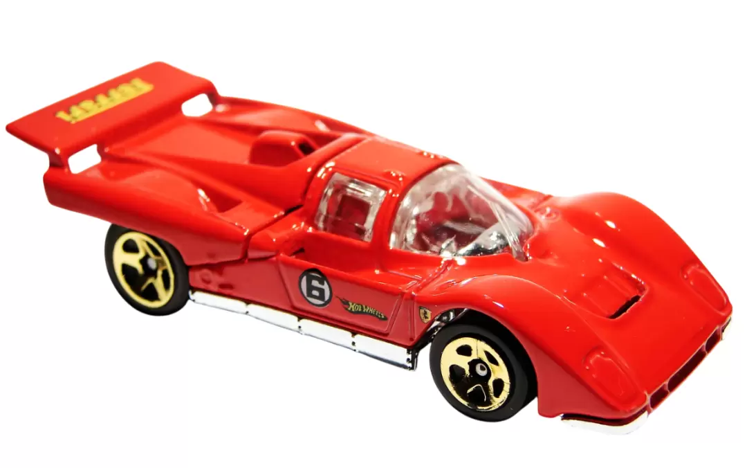 Foto da miniatura Hot Wheels Ferrari 512 M na cor Vermelho