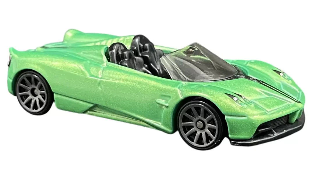 Foto da miniatura Hot Wheels 17 Pagani Huayra Roadster na cor Verde