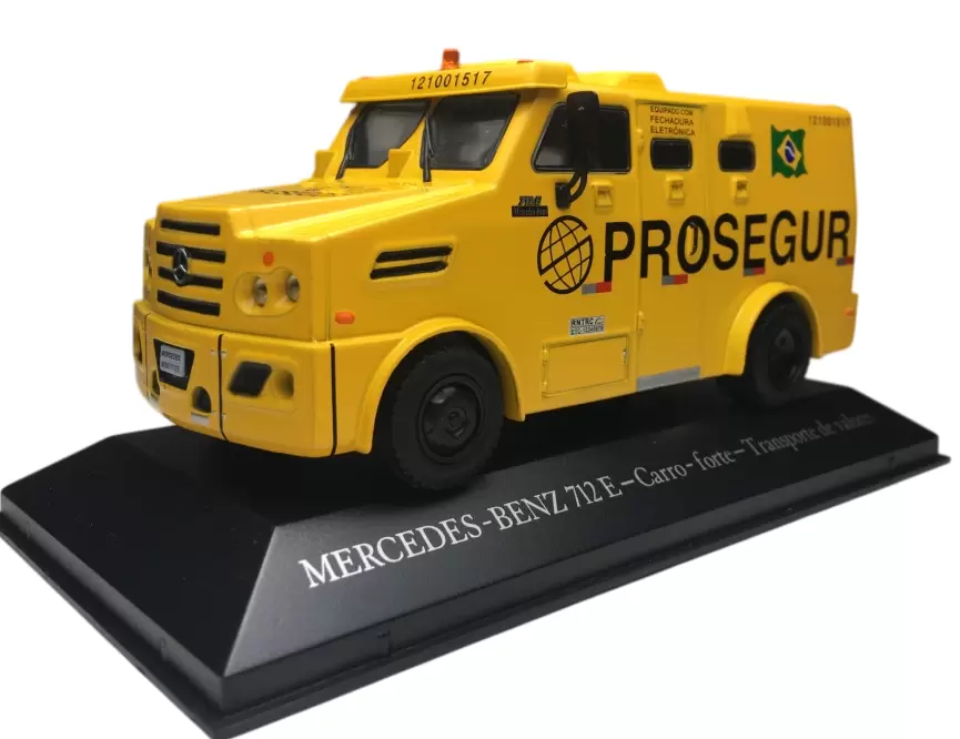 Foto da miniatura IXO Mercedes-Benz 712 E - Carro-forte - Transporte de Valores na cor Amarelo