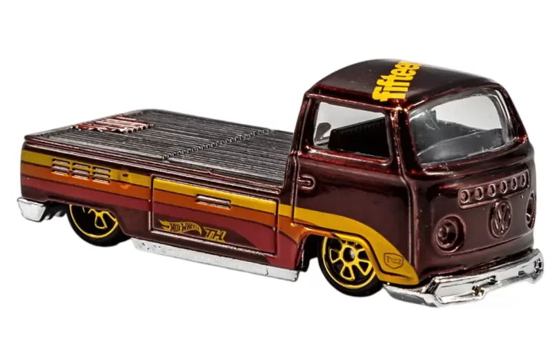 Foto da miniatura Hot Wheels Volkswagen T2 Pickup (STH) na cor Laranja