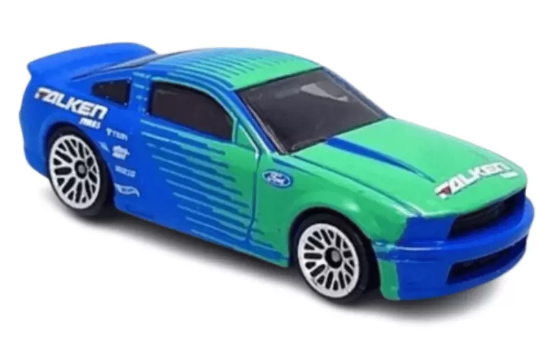 Foto da miniatura Hot Wheels 07 Ford Mustang na cor Azul