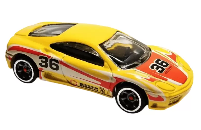 Foto da miniatura Hot Wheels Ferrari Racer 360 Modena na cor Amarelo
