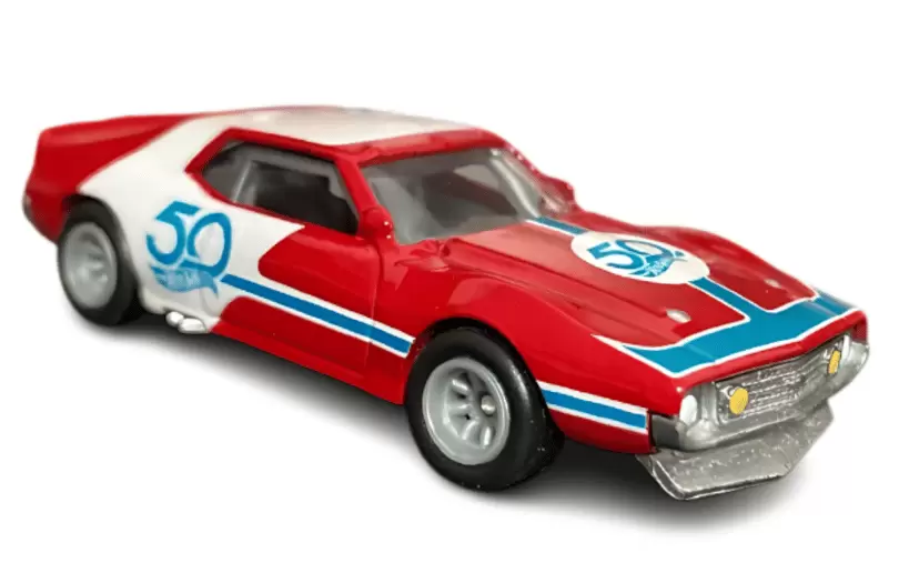 Foto da miniatura Hot Wheels 71 AMC Javelin AMX na cor Vermelho