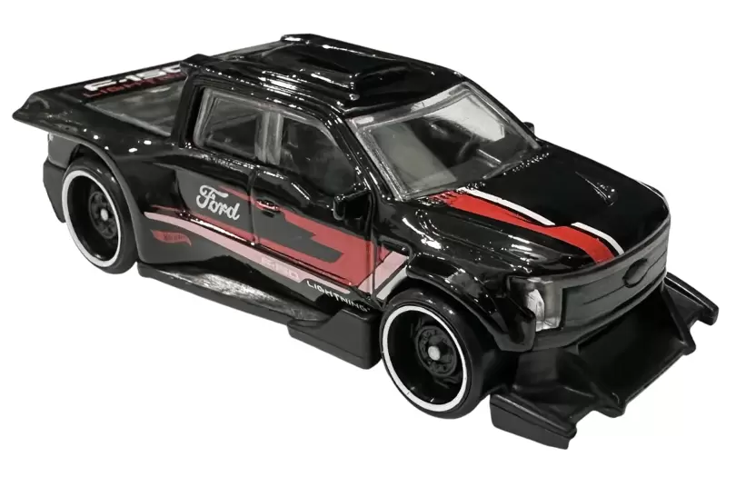 Foto da miniatura Hot Wheels Ford F-150 Lightning Custom na cor Preto