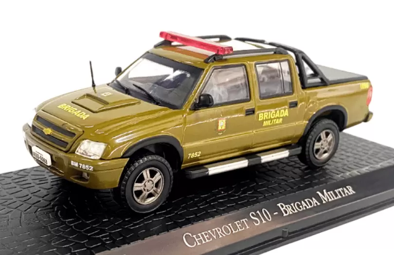 Foto da miniatura IXO Chevrolet S10 - Brigada Militar na cor Verde