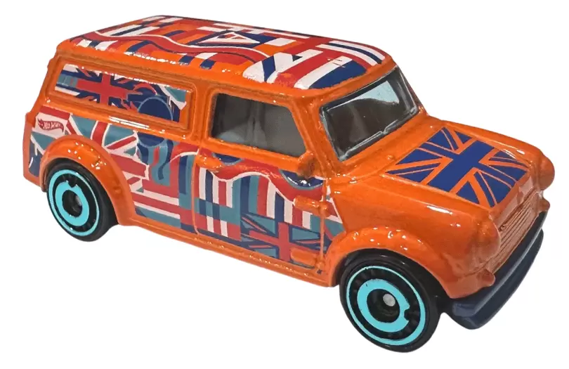 Foto da miniatura Hot Wheels 67 Austin Mini Van na cor Laranja
