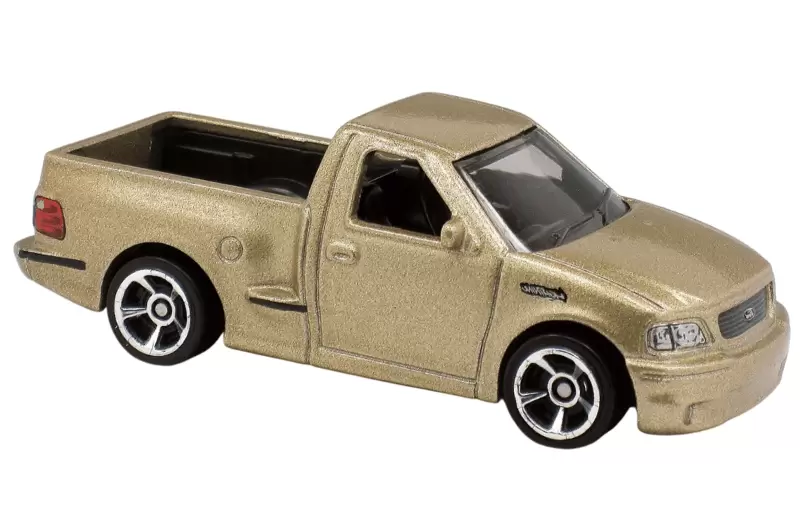 Foto da miniatura Hot Wheels 99 Ford F-150 SVT Lightning na cor Dourado