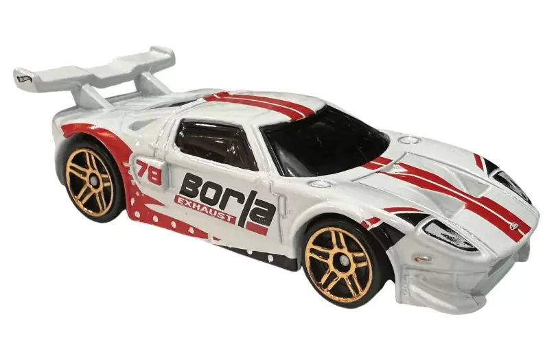 Foto da miniatura Hot Wheels Ford GT na cor Branco
