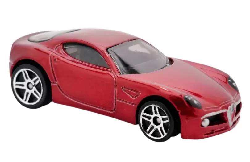 Foto da miniatura Hot Wheels Alfa Romeo 8C Competizione na cor Vermelho