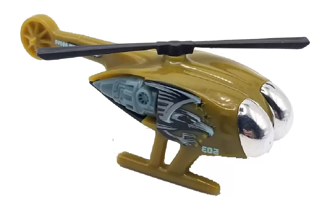 Foto da miniatura Hot Wheels Killer Copter na cor Dourado