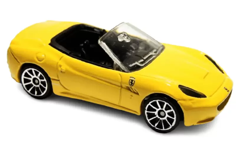 Foto da miniatura Hot Wheels Ferrari California na cor Amarelo