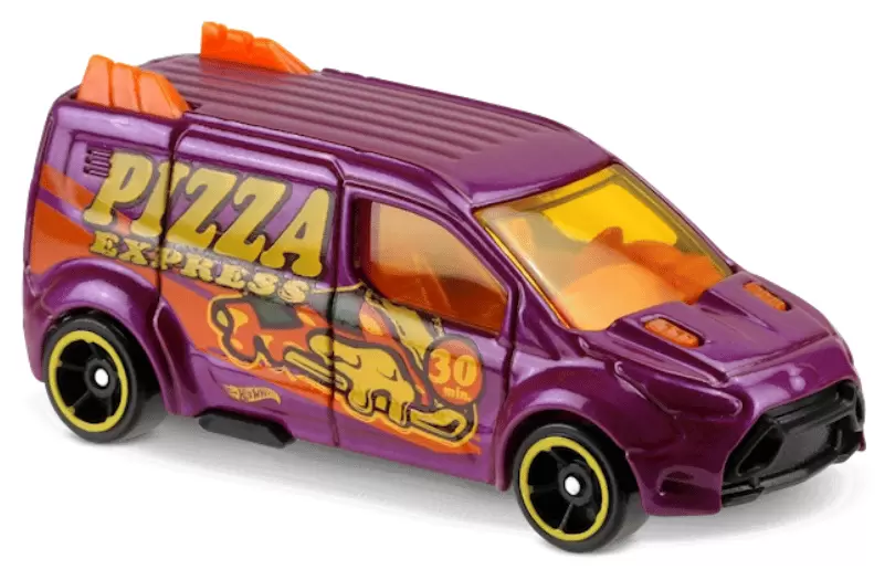 Foto da miniatura Hot Wheels Ford Transit Connect na cor Roxo
