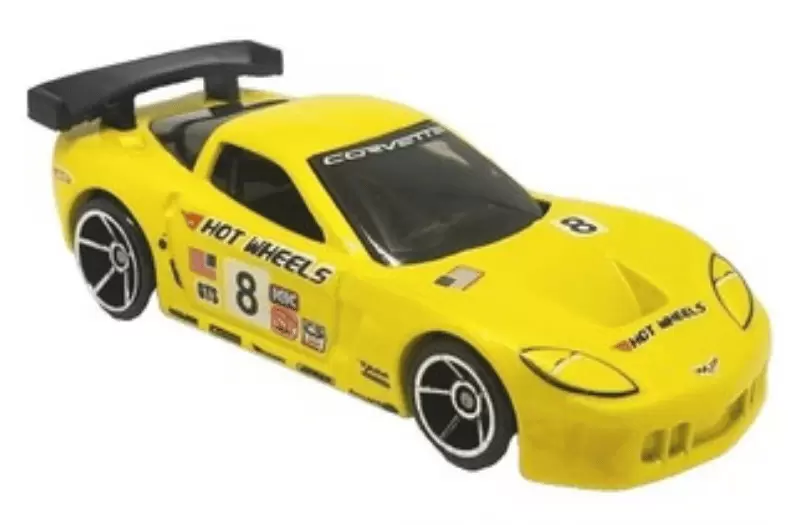 Foto da miniatura Hot Wheels Corvette C6R na cor Amarelo