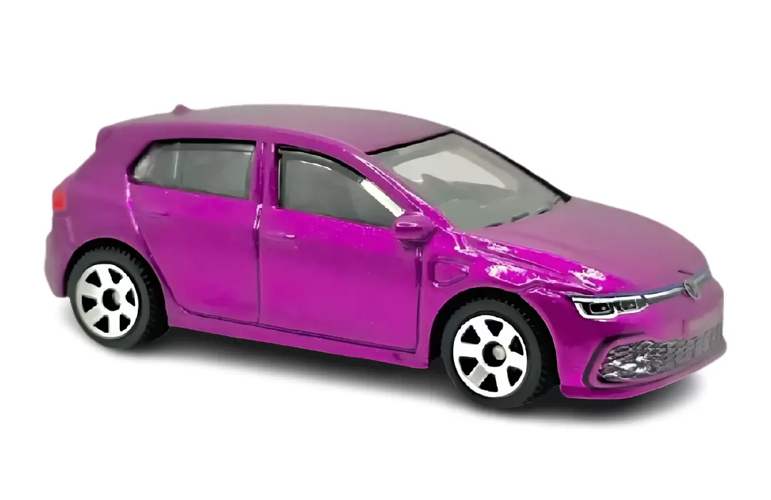 Foto da miniatura Matchbox 2021 VW Golf GTE na cor Roxo