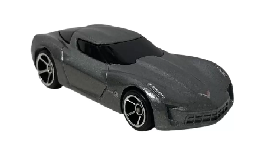 Foto da miniatura Hot Wheels 09 Corvette Stingray Concept na cor Prata