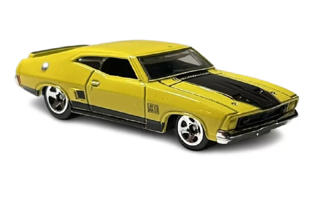 Foto da miniatura Hot Wheels 73 Ford Falcon XB na cor Amarelo