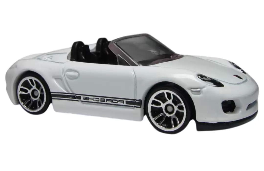 Foto da miniatura Hot Wheels Porsche Boxster Spyder na cor Branco