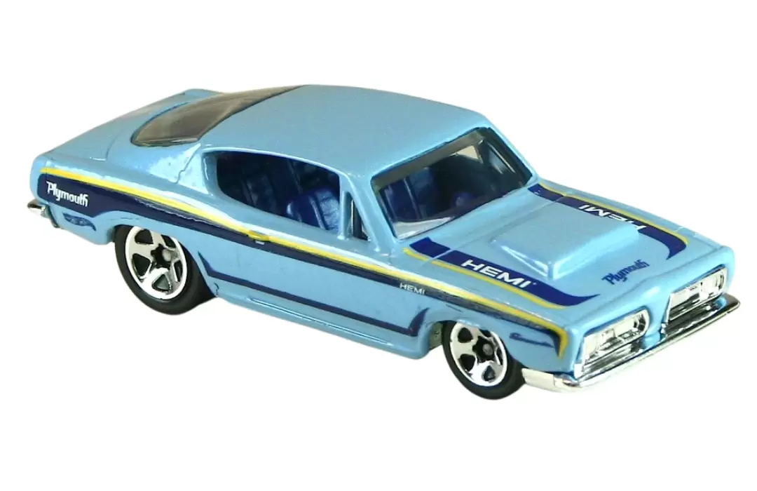 Foto da miniatura Hot Wheels 68 HEMI Barracuda na cor Azul