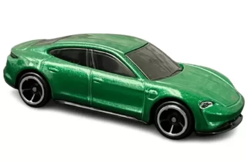 Foto da miniatura Hot Wheels Porsche Taycan Turbo S na cor Verde