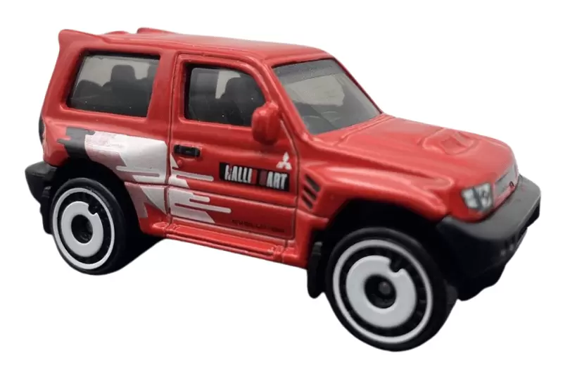 Foto da miniatura Hot Wheels Mitsubishi Pajero Evolution na cor Vermelho