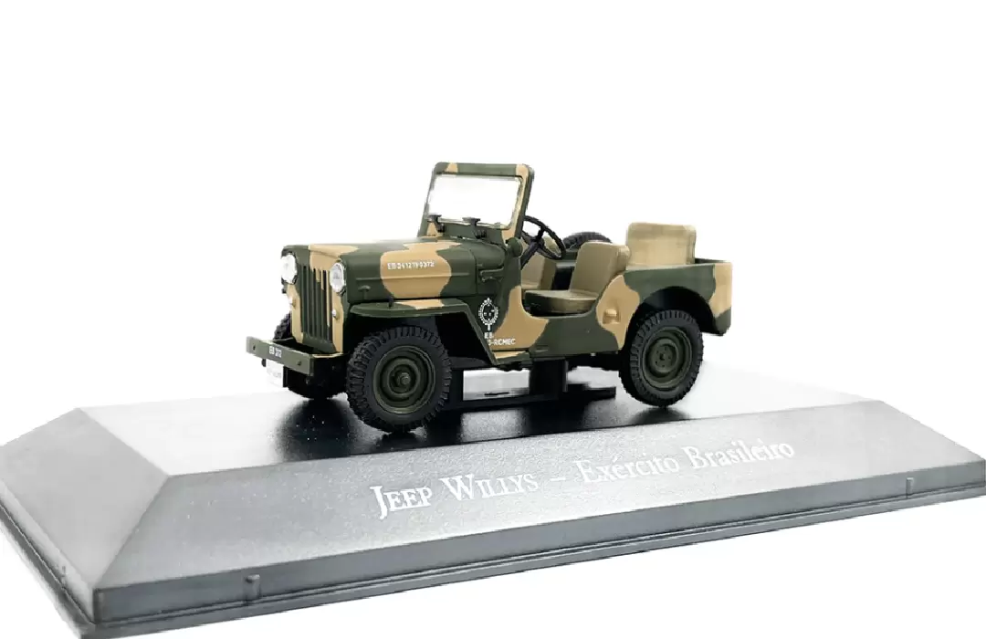 Foto da miniatura IXO Jeep Willys Exército Brasileiro na cor Verde