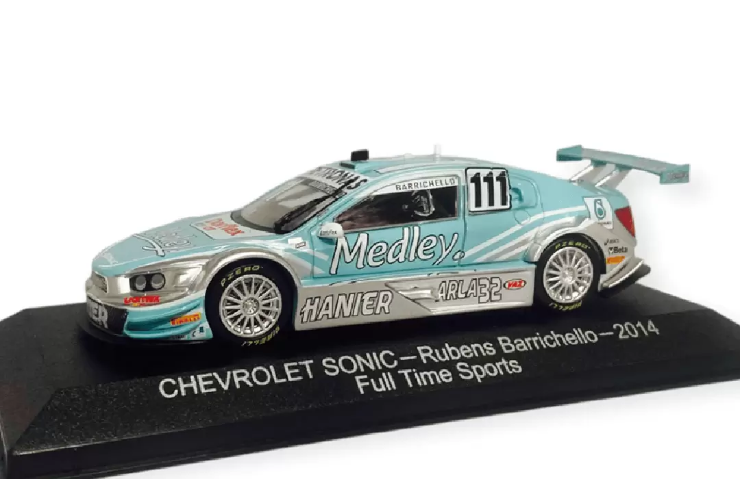 Foto da miniatura IXO Chevrolet Sonic Rubens Barrichello na cor Azul