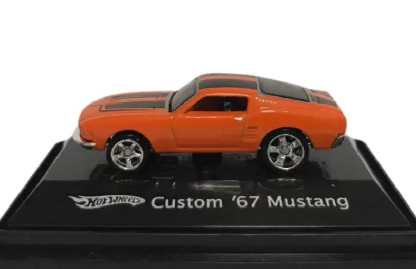 Foto da miniatura Hot Wheels Custom '67 Mustang na cor Laranja