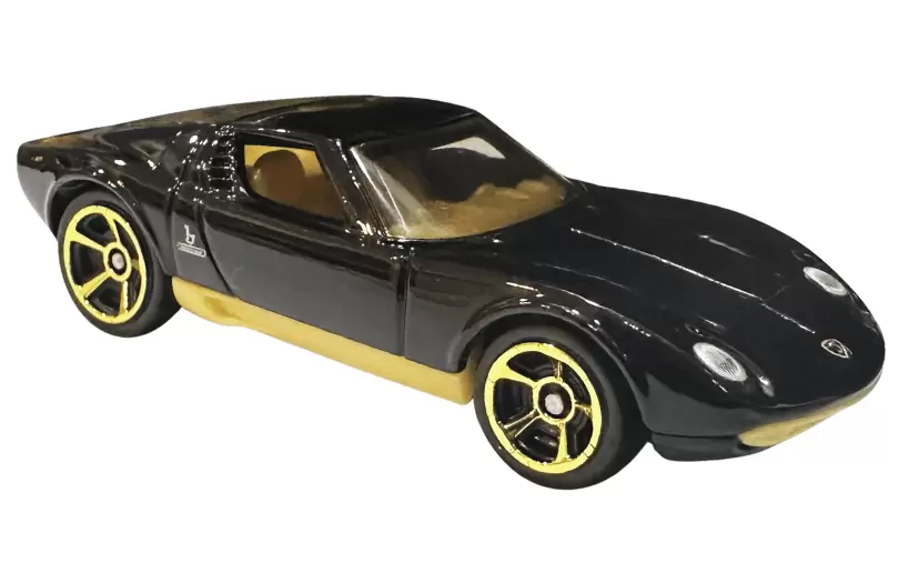 Foto da miniatura Hot Wheels 71 Lamborghini Miura SV na cor Preto