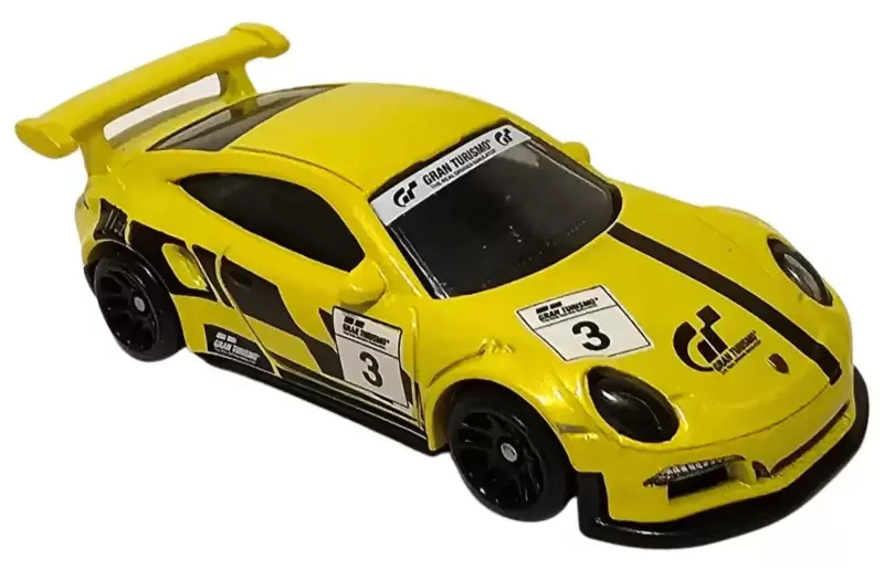 Foto da miniatura Hot Wheels 911 GT3 RS na cor Amarelo