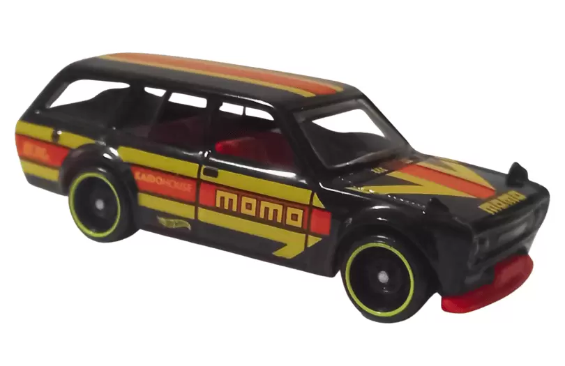 Foto da miniatura Hot Wheels 71 Datsun Bluebird 510 Wagon na cor Preto