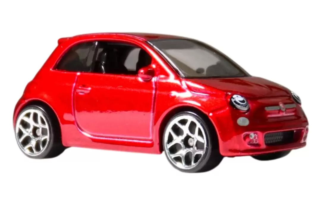 Foto da miniatura Hot Wheels Fiat 500 na cor Vinho