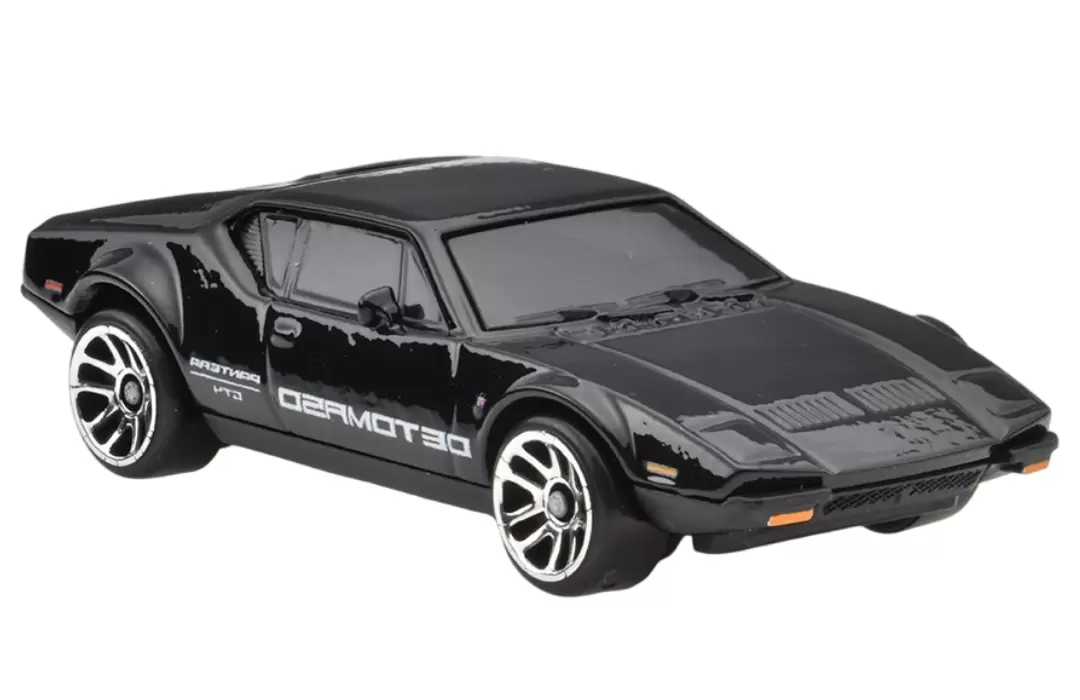 Foto da miniatura Hot Wheels De Tomaso Pantera na cor Preto