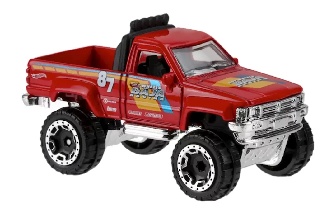 Foto da miniatura Hot Wheels 1987 Toyota Pickup Truck na cor Vermelho