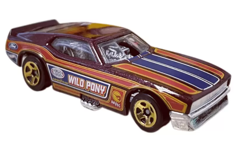 Foto da miniatura Hot Wheels 71 Mustang Funny Car (TH) na cor Marrom