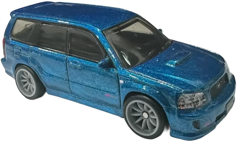 Foto da miniatura Hot Wheels Subaru Forrester STi na cor Azul