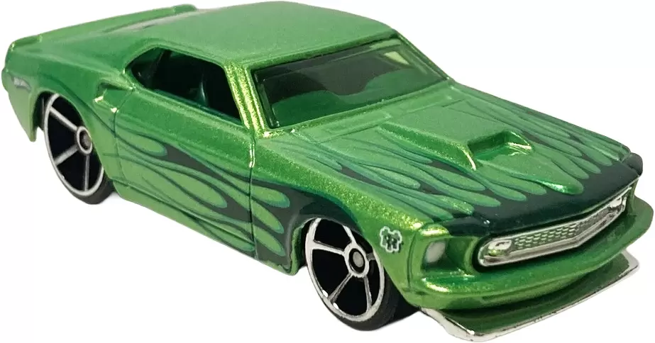 Foto da miniatura Hot Wheels 69 Ford Mustang (TH) na cor Verde