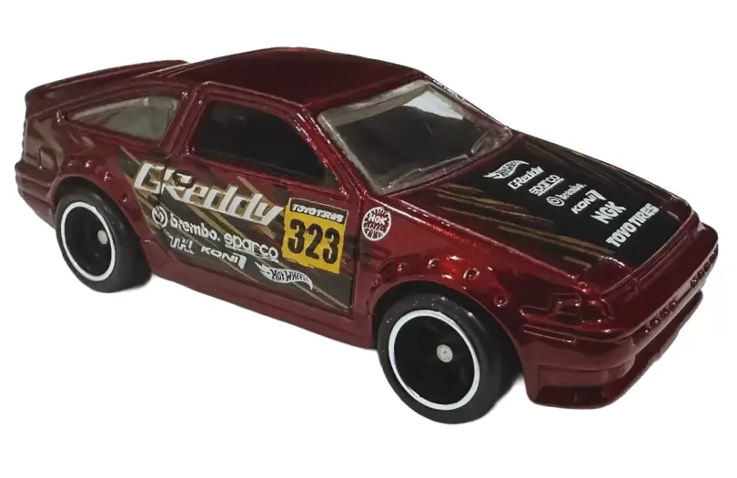 Foto da miniatura Hot Wheels Toyota AE-86 Corolla (STH) na cor Vermelho
