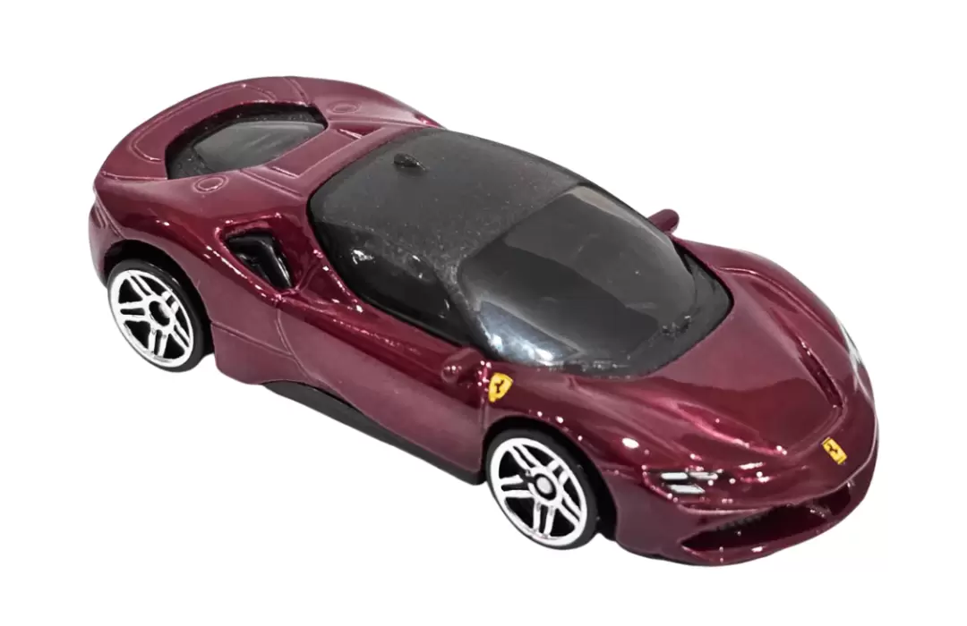 Foto da miniatura Hot Wheels Ferrari SF90 Stradale na cor Vinho