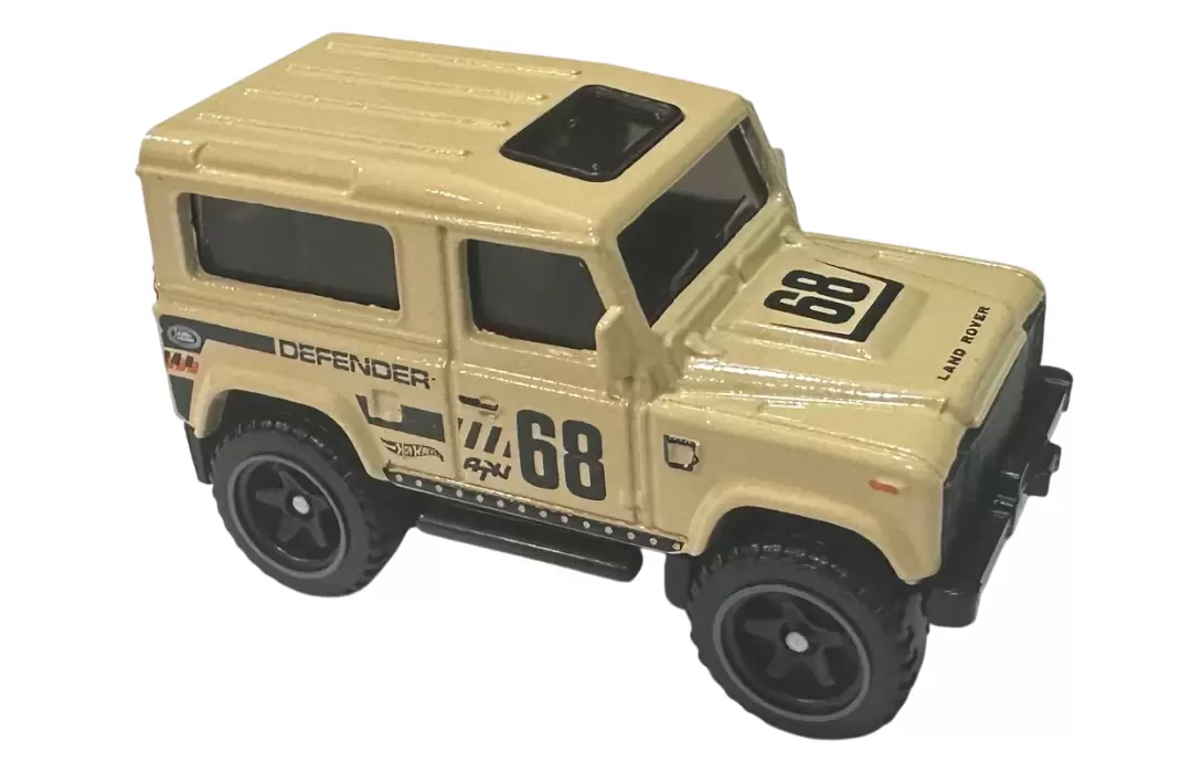 Foto da miniatura Hot Wheels Land Rover Defender 90 na cor Bege