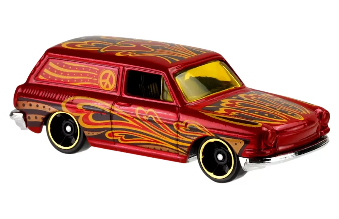 Foto da miniatura Hot Wheels Custom '69 Volkswagen Squareback na cor Vermelho