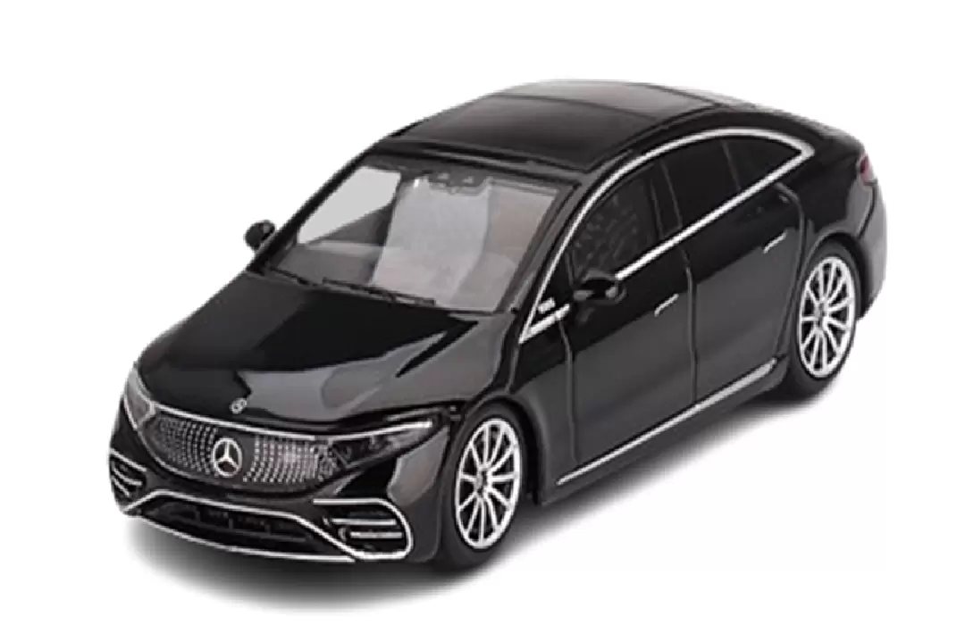 Foto da miniatura Mini GT Mercedes-Benz EQS 580 4MATIC Preto na cor Preto