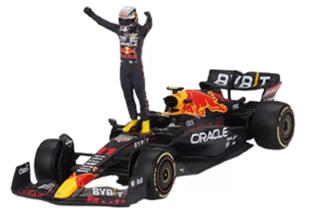 Foto da miniatura Mini GT Red Bull Racing RB18 #11 Sergio Pérez 2022 Monaco na cor Preto