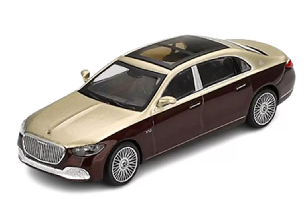 Foto da miniatura Mini GT Mercedes-Maybach S 680 Gold / Dark Red Metallic na cor Dourado