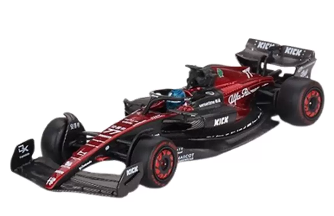 Foto da miniatura Mini GT Alfa Romeo C43 #77 Valtteri Bottas 2023 Australia na cor Preto
