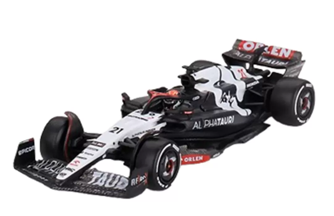Foto da miniatura Mini GT AlphaTauri AT04 #21 Nyck de Vries 2023 F1 2023 GP da Austrália na cor Preto
