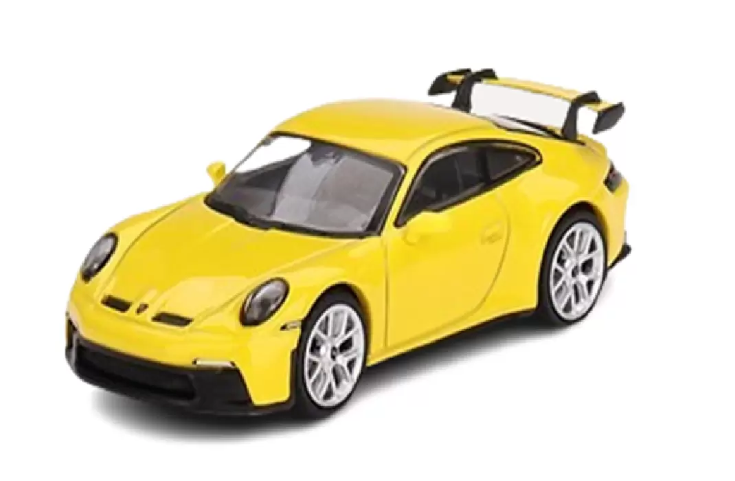 Foto da miniatura Mini GT Porsche 911 (992) GT3 Racing Amarelo na cor Amarelo