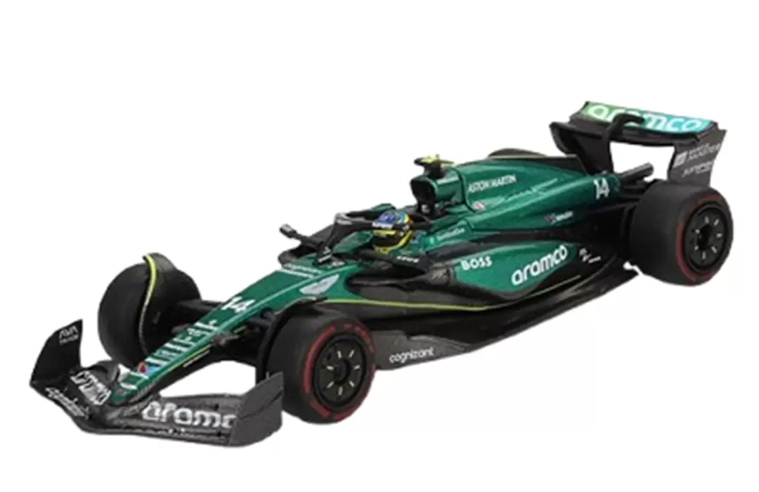Foto da miniatura Mini GT Aston Martin AMR24 #14 Fernando Alonso 2024 Bahrein na cor Verde
