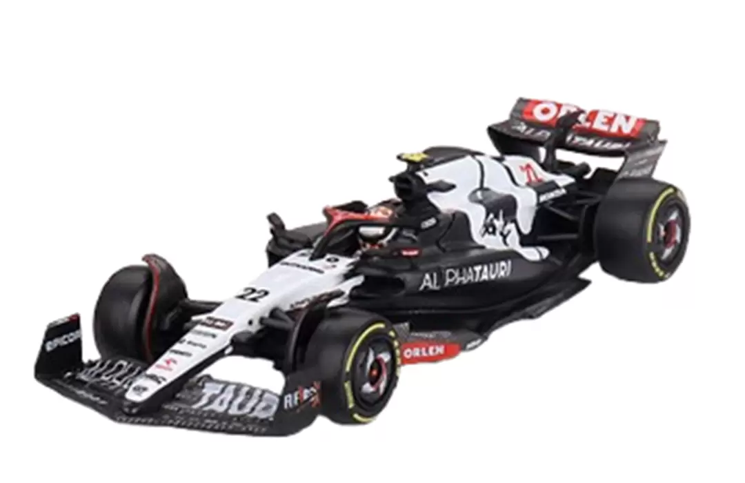 Foto da miniatura Mini GT AlphaTauri AT04 #22 Yuki Tsunoda 2023 Austrália na cor Preto