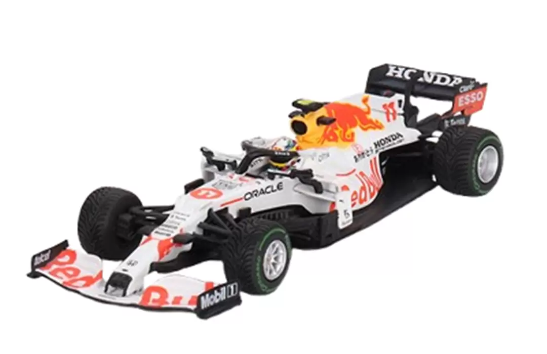 Foto da miniatura Mini GT Red Bull RB16B #11 Sergio Pérez 2021 Turquia na cor Branco