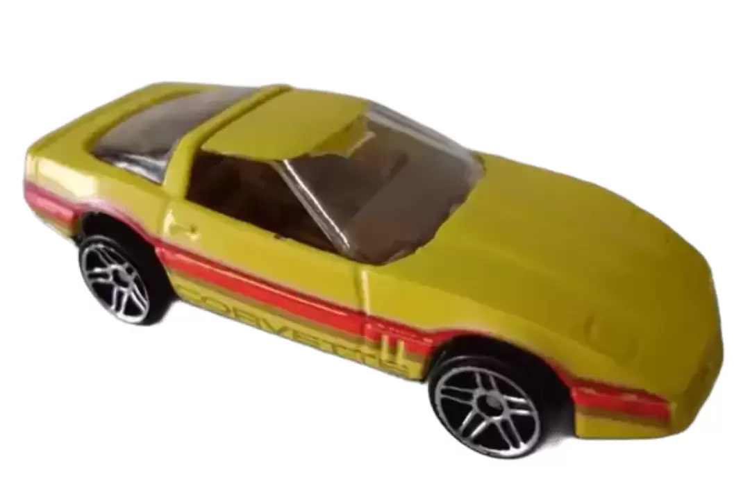 Foto da miniatura Hot Wheels 80's Corvette na cor Amarelo